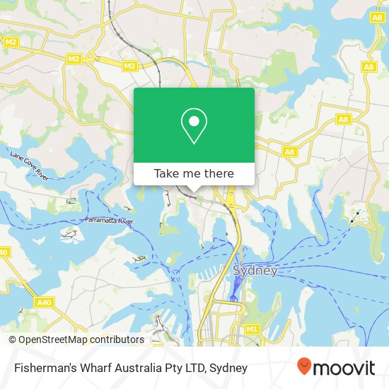 Fisherman's Wharf Australia Pty LTD, 50 Bank St North Sydney NSW 2060 map