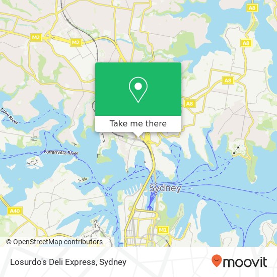 Losurdo's Deli Express, 24 Blue St North Sydney NSW 2060 map