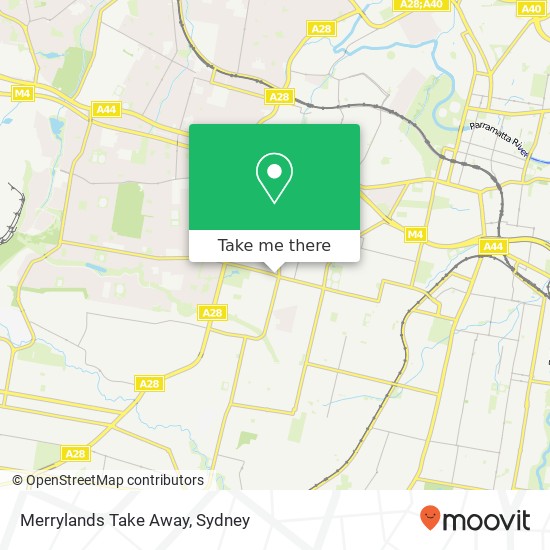 Merrylands Take Away, 530 Merrylands Rd Merrylands West NSW 2160 map