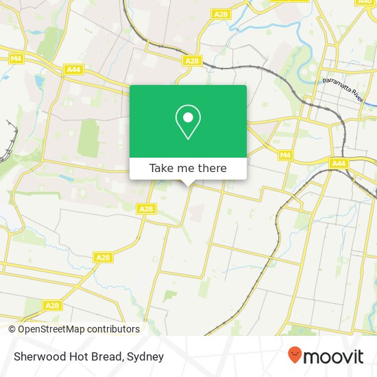 Mapa Sherwood Hot Bread, 9 Sherwood Rd Merrylands West NSW 2160