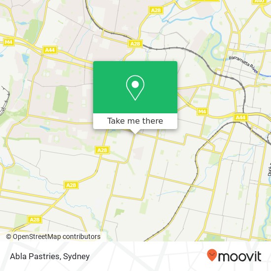 Mapa Abla Pastries, 6 Sherwood Rd Merrylands West NSW 2160