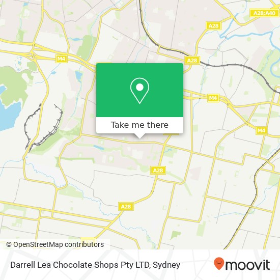 Mapa Darrell Lea Chocolate Shops Pty LTD, 665-699 Merrylands Rd Greystanes NSW 2145