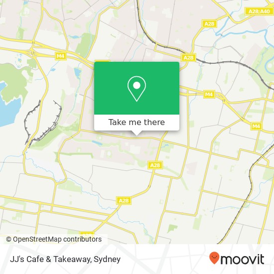 Mapa JJ's Cafe & Takeaway, 665 Merrylands Rd Greystanes NSW 2145