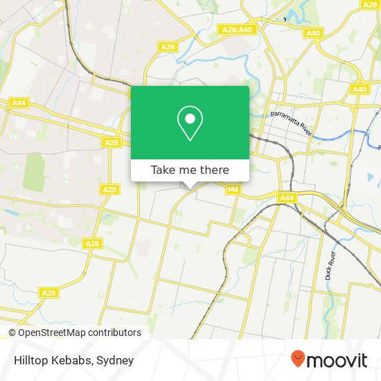 Hilltop Kebabs, 10 Hilltop Rd Merrylands NSW 2160 map