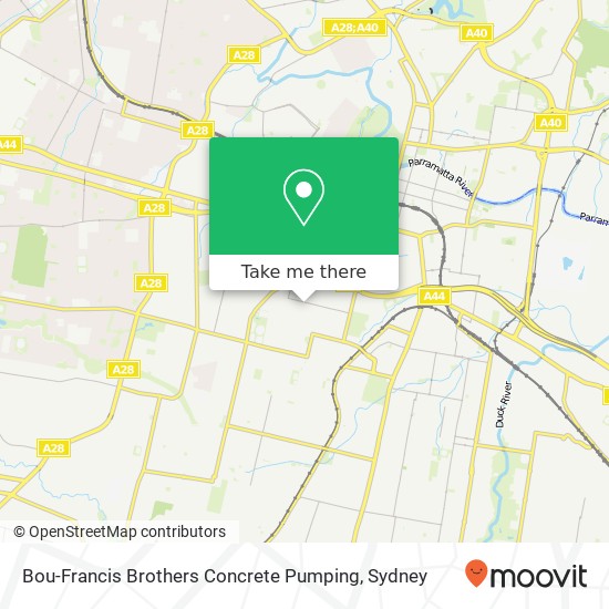 Bou-Francis Brothers Concrete Pumping map