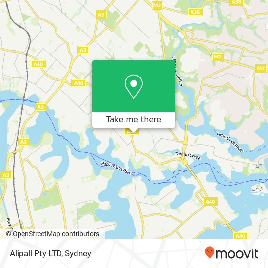 Mapa Alipall Pty LTD, 1-7 Flagstaff St Gladesville NSW 2111