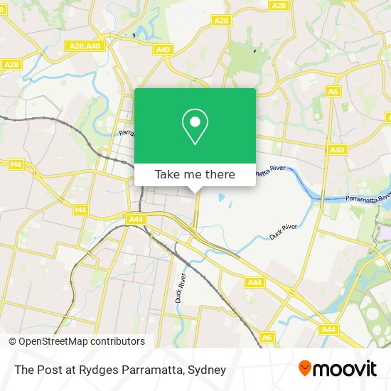The Post at Rydges Parramatta map