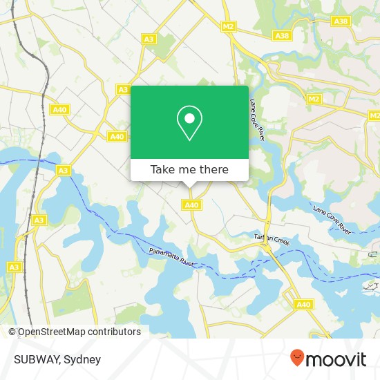 SUBWAY, 315 Victoria Rd Gladesville NSW 2111 map