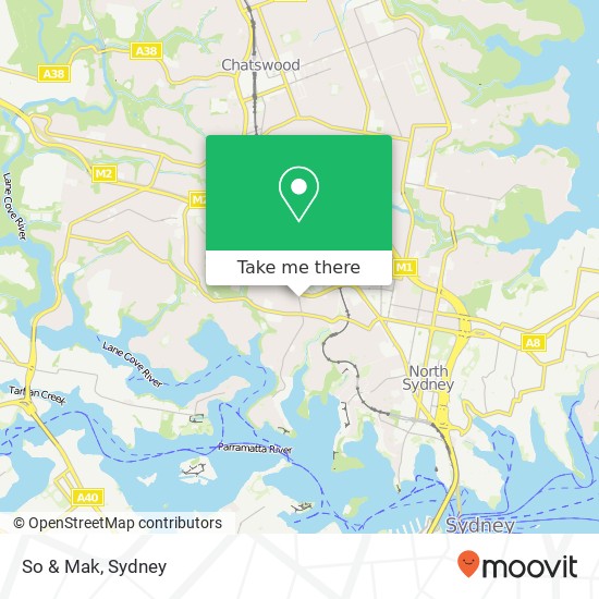 Mapa So & Mak, 2 Greenwich Rd Greenwich NSW 2065