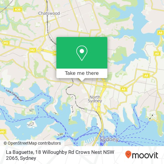 La Baguette, 18 Willoughby Rd Crows Nest NSW 2065 map