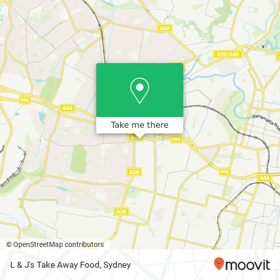 L & J's Take Away Food, Old Prospect Rd South Wentworthville NSW 2145 map