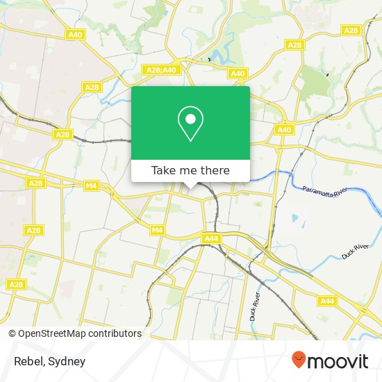 Rebel, Campbell St Parramatta NSW 2150 map
