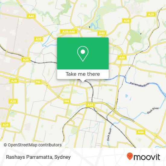 Mapa Rashays Parramatta, Campbell St Parramatta NSW 2150