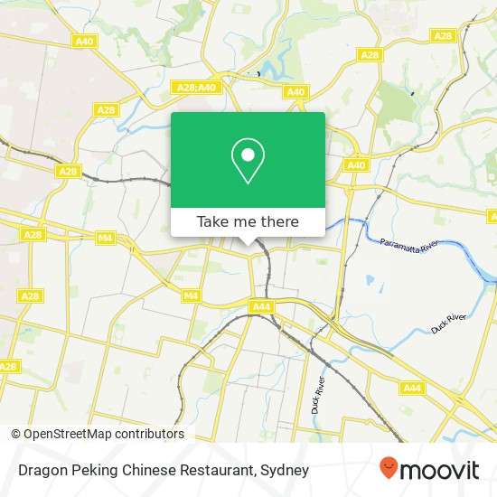 Dragon Peking Chinese Restaurant, Church St Parramatta NSW 2150 map