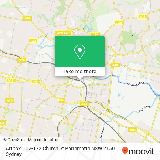 Artbox, 162-172 Church St Parramatta NSW 2150 map