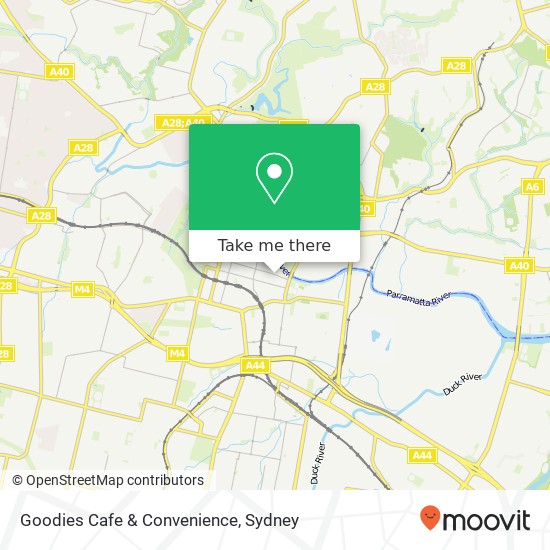 Goodies Cafe & Convenience, George St Parramatta NSW 2150 map