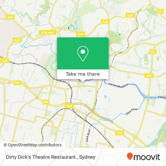 Dirty Dick's Theatre Restaurant., 163-165 George St Parramatta NSW 2150 map