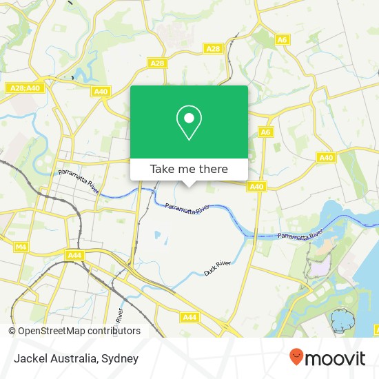 Mapa Jackel Australia, 9 South St Rydalmere NSW 2116