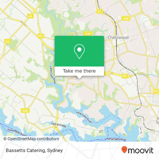 Bassetts Catering, 17 Matthews Ave Lane Cove NSW 2066 map