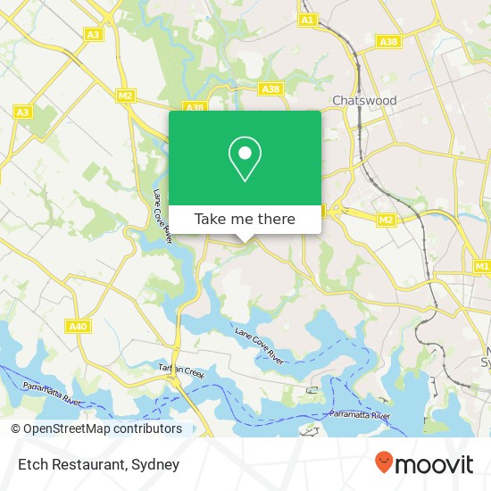 Etch Restaurant, Bridge St Lane Cove NSW 2066 map