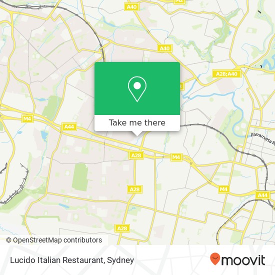 Mapa Lucido Italian Restaurant, 50 Smith St Wentworthville NSW 2145