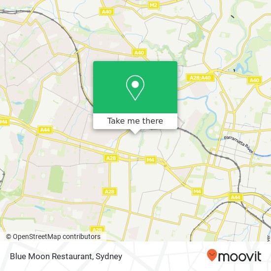 Blue Moon Restaurant, Station St Wentworthville NSW 2145 map