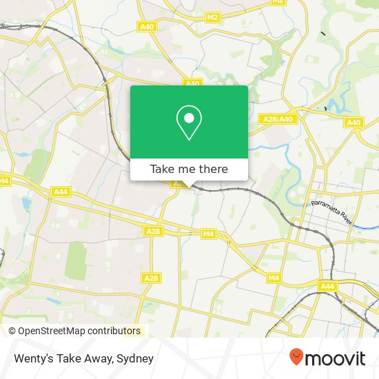 Wenty's Take Away, Dunmore St Wentworthville NSW 2145 map