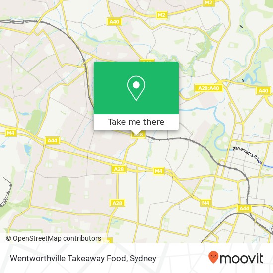 Mapa Wentworthville Takeaway Food, Dunmore St Wentworthville NSW 2145