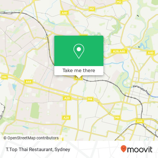 T.Top Thai Restaurant, 73-75 Dunmore St Wentworthville NSW 2145 map
