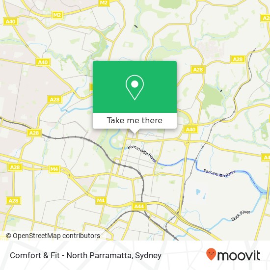 Comfort & Fit - North Parramatta, 18 Ross St Parramatta NSW 2150 map