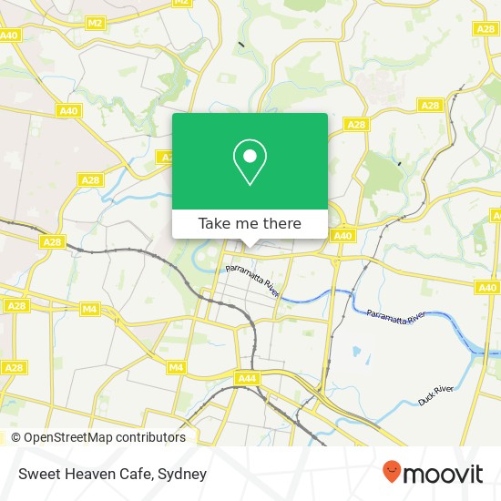 Sweet Heaven Cafe, 20 Victoria Rd Parramatta NSW 2150 map