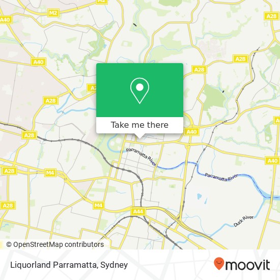 Mapa Liquorland Parramatta