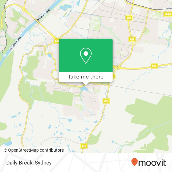 Daily Break, 31 Blue Hills Dr Glenmore Park NSW 2745 map