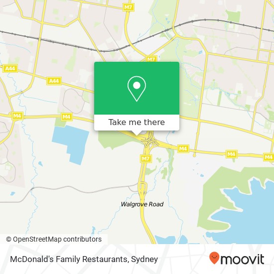 Mapa McDonald's Family Restaurants, Western Mtwy Eastern Creek NSW 2766