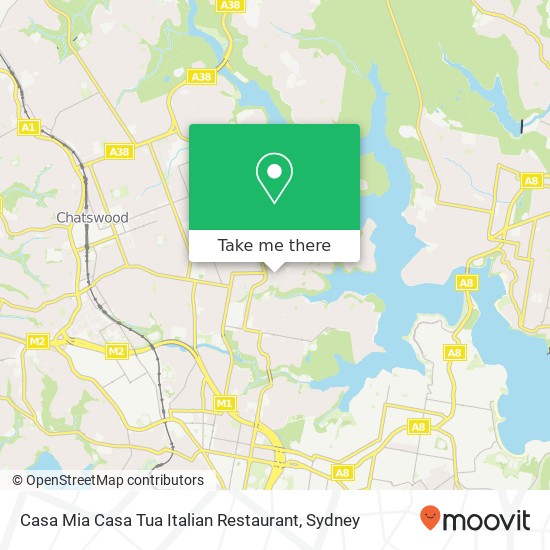 Casa Mia Casa Tua Italian Restaurant, 122 Edinburgh Rd Castlecrag NSW 2068 map