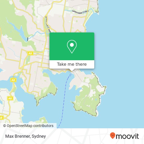 Max Brenner, East Espl Manly NSW 2095 map