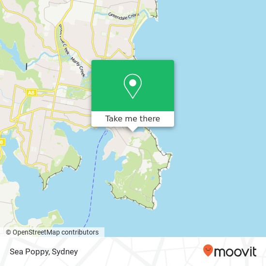 Mapa Sea Poppy, 5 Marine Parade Manly NSW 2095