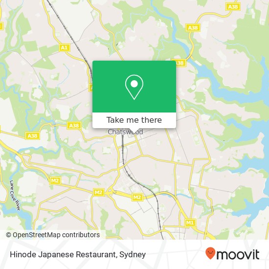 Mapa Hinode Japanese Restaurant, 84 Archer St Chatswood NSW 2067