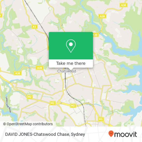 Mapa DAVID JONES-Chatswood Chase, Archer St Chatswood NSW 2067