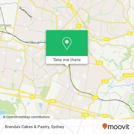 Brenda's Cakes & Pastry, 44 Aurelia St Toongabbie NSW 2146 map