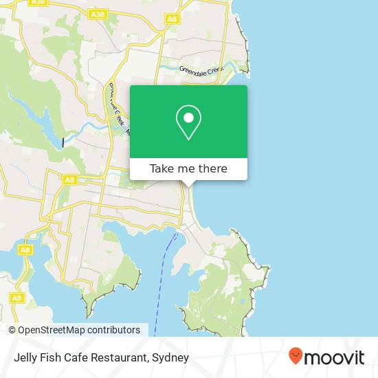 Mapa Jelly Fish Cafe Restaurant, North Steyne Manly NSW 2095