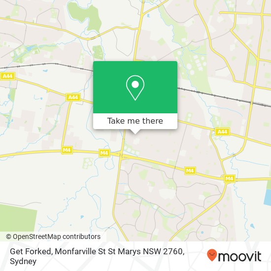 Mapa Get Forked, Monfarville St St Marys NSW 2760