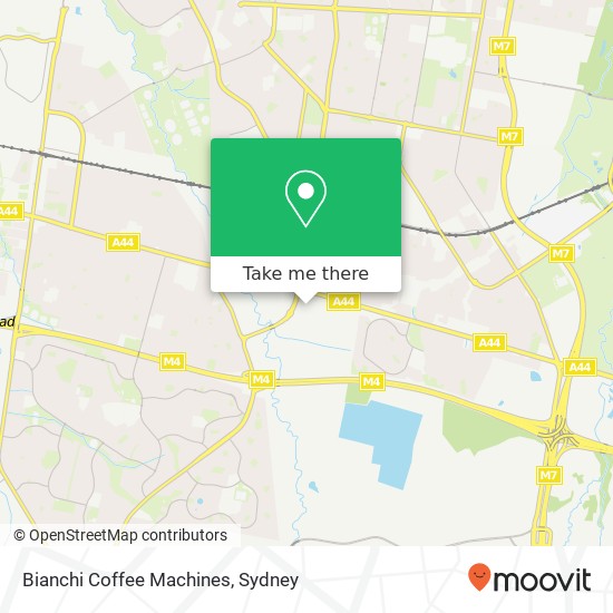 Mapa Bianchi Coffee Machines, 2 Purdy St Minchinbury NSW 2770