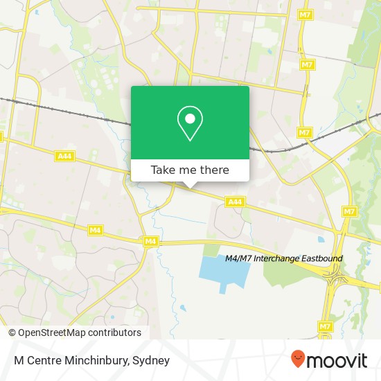 M Centre Minchinbury map