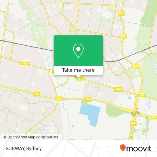 SUBWAY, Colyton Rd Minchinbury NSW 2770 map