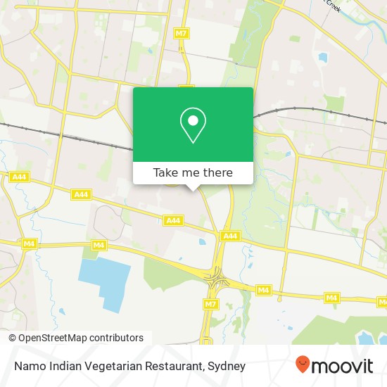 Mapa Namo Indian Vegetarian Restaurant, Evans Rd Rooty Hill NSW 2766