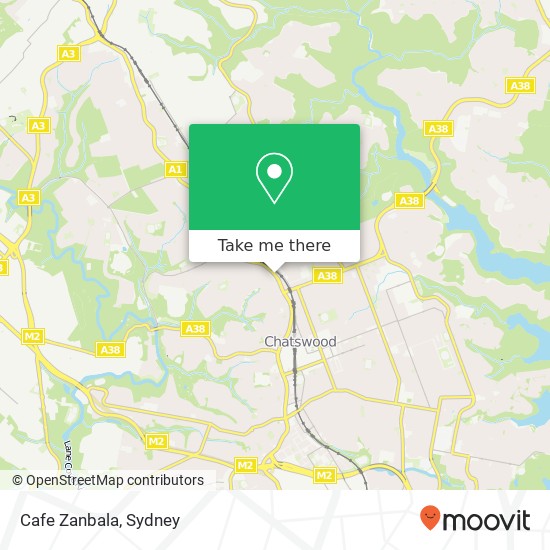 Cafe Zanbala, 80 Pacific Hwy Roseville NSW 2069 map