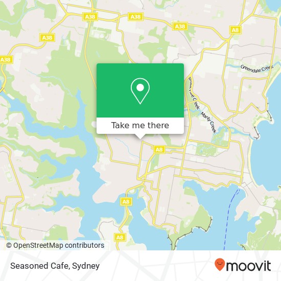 Mapa Seasoned Cafe, Woodbine St North Balgowlah NSW 2093