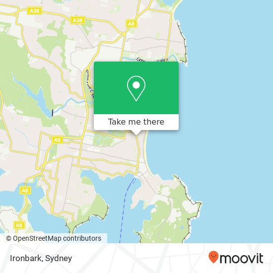 Mapa Ironbark, 208 Pittwater Rd Manly NSW 2095