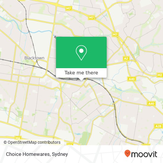Mapa Choice Homewares, Seven Hills NSW 2147